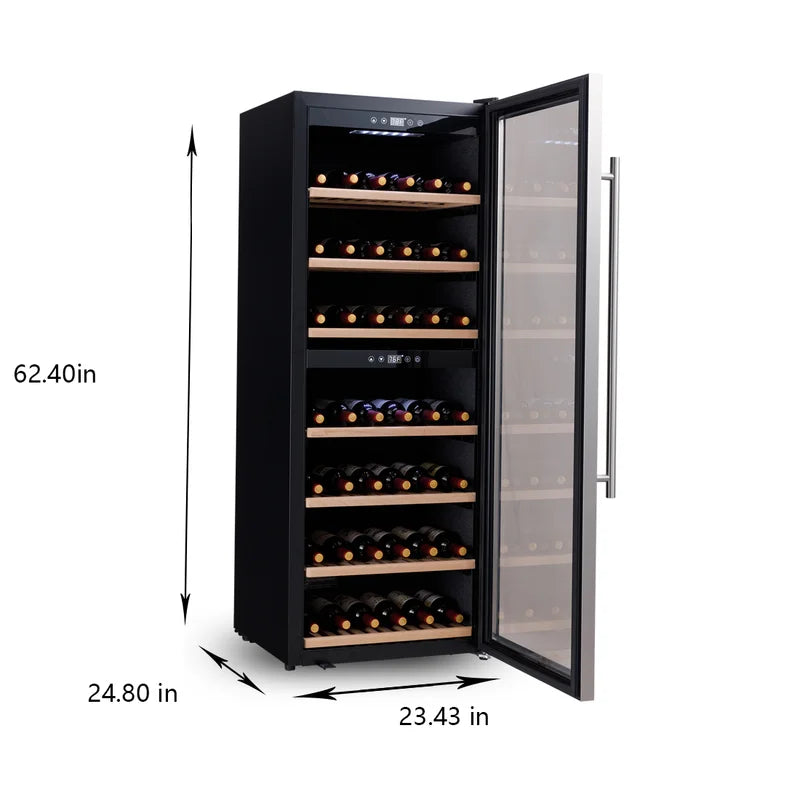 126 Bottles Wine Cooler Dual Zone 23" Width 12 Cu.ft. / 350 L